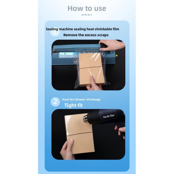 Film thermorétractable POF de qualité alimentaire, résistance à la traction de 150-200 MPa