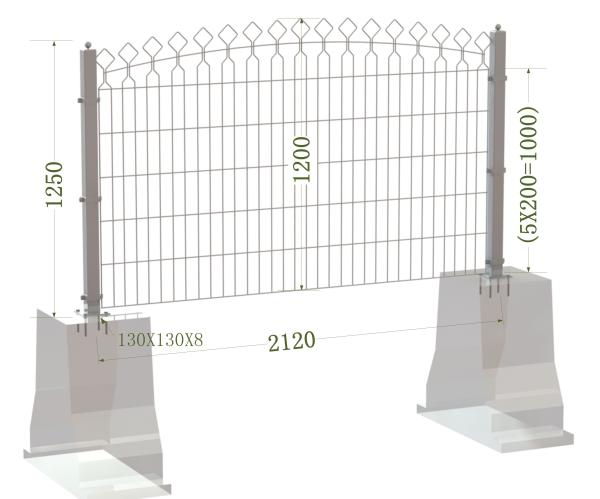 Decorative Metal Arched Wire Mesh Fence,Decorative Powder Coated Arched Top Metal Fence