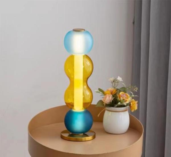 Designer Colored Pendant Lamps LED Stained Glass Pendant Light Bar Shop Restaurant Light(WH-AP-603)