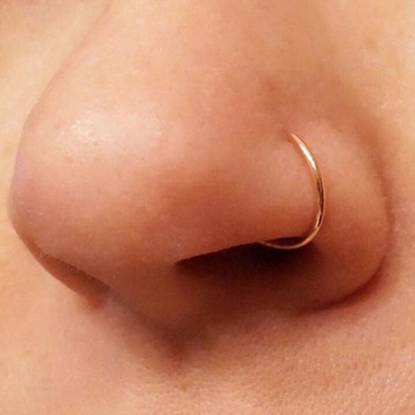 New Arrival Surgical Steel 0.8mm Cartilage Piercing Stud Thin Small Nose Ring Hoop Fashion Jewelry