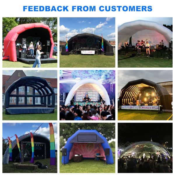 Portable Waterproof UV Resistant Inflatable Air Tent for Outdoor Events and Stage Covers