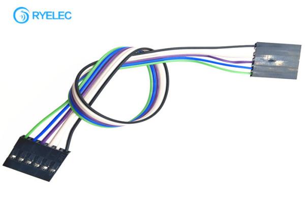Femelle faite sur commande de harnais de fil de planche à pain de la borne 2.54mm de Dupont 6 au câble de connecteur femelle