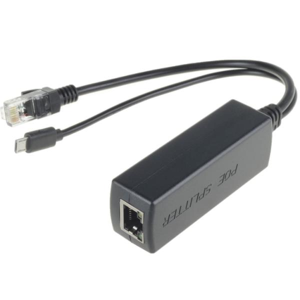 CCTV Power Over Ethernet 5V POE Splitter 5V 2.4A with Micro USB Adapter