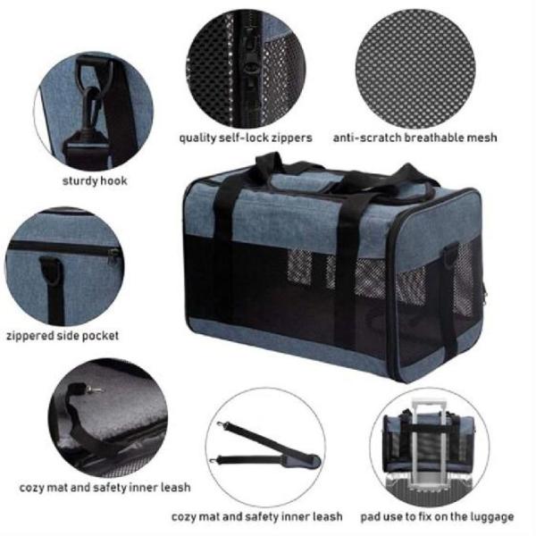 Perro respirable portátil aprobado Cat Travel Bag del portador del animal doméstico de la línea aérea