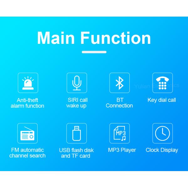 Siri Call Bt Fm Motorbike Mp3 Audio , 12V Motorcycle Radio Speaker