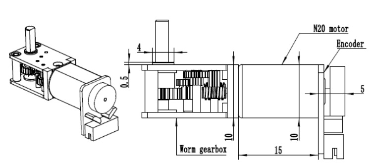 мотор шестерни Dc 12v с кодировщиком
