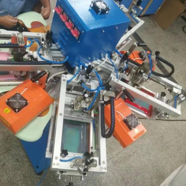 4 Color Baby Bib Flat Screen Printing Machine 800PCS/H High Rapid Rotary