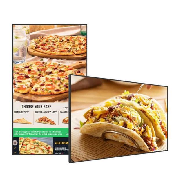 Wall Mounted Digital Signage with 3840x2160 Resolution, 178° Viewing Angle, and HDMI/VGA/DVI/AV/USB Inputs