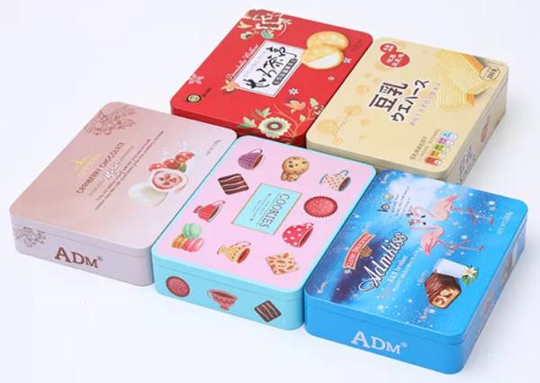 Round Sublimation Tinplate Cookie Tin Cans Food Packaging