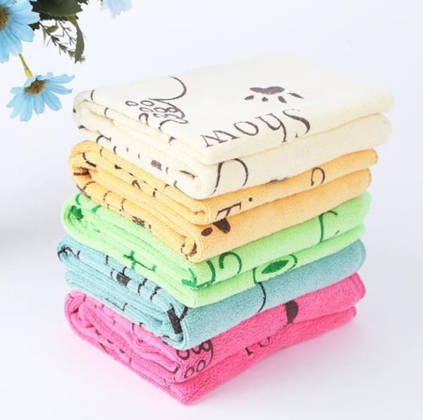 Children Custom Kitchen Tea Towels / Microfiber Face Towel With Cartoon Design
