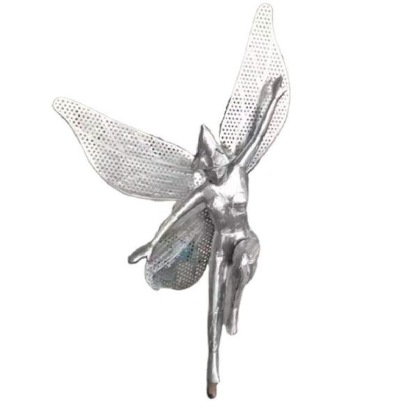 Stainless Steel Ornaments Metal Sculpture Metal Ballerina Dancing Statue