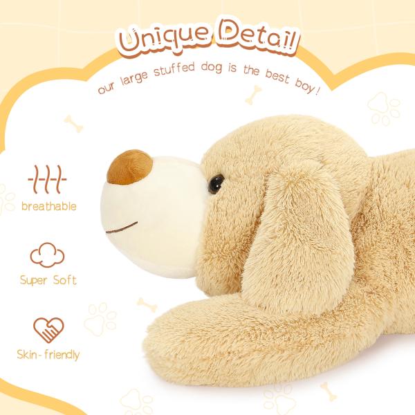 MorisMos 32 Giant Puppy Dog Stuffed Animal Cute Large Plush Toy and Body Pillow for Kids Bear Type