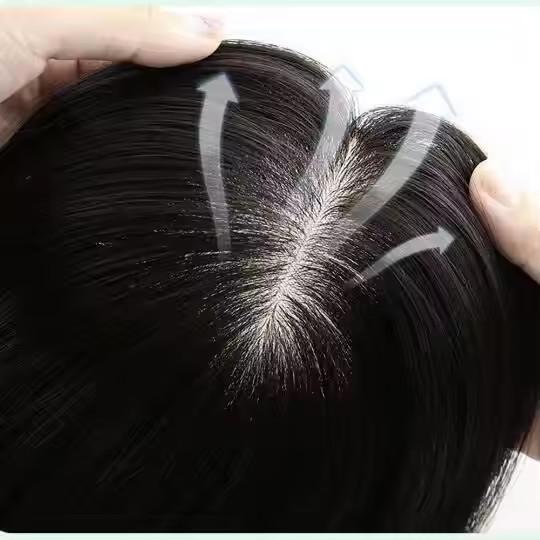 New 100% Remy Human Hair Toppers natural black color 5.5x6 Inch and 6x7 inch Hair Pieces for Women Thin Hair Silk Base Clip in Toppers