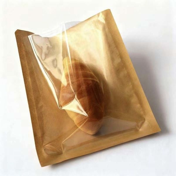 Eco Friendly Window Bread Bags Greaseproof Pastry Paper Bag Customized