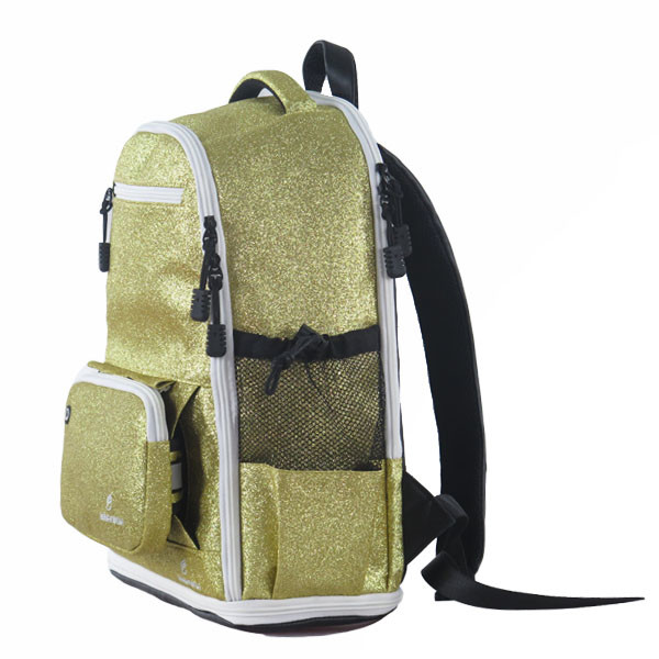 Золотой рюкзак/спорт школы яркого блеска цвета путешествуют емкость рюкзака большая
