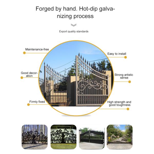 Дизайн двойной двери утюга входа, чугунные дизайны главного входа