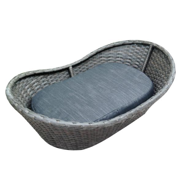 Wicker Basket Dog Bed Brown Bath Tub Plastic Rattan Woven Cat Bed House Wooden Foot Pet Pet Cage