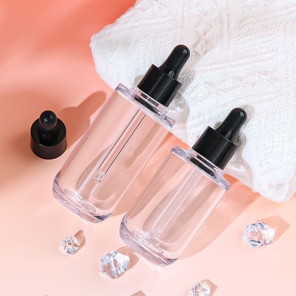 Clear PETG Squeeze Dropper Bottle with High Transparency and Soft Squeeze System for Leakproof Skincare Packaging