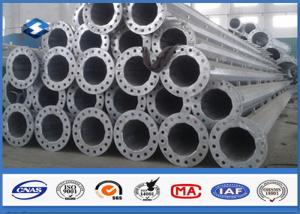 550kv Transmission Electrical Steel Tubular Pole 160 Km / Hour Wind Speed