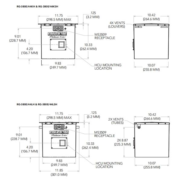 89.0LB Concorde Battery RG 380E 44KH Lead Acid 24V 42AH Aircraft General Spares
