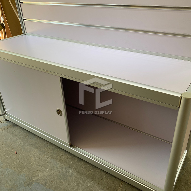 MDF витринного шкафа 16mm Slatwall аксессуаров телефона света T5 толстый