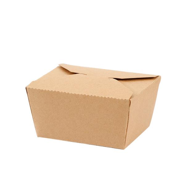 Customizable Disposable Packaging Kraft Whiteboard Takeaway Food Grade Paper Box