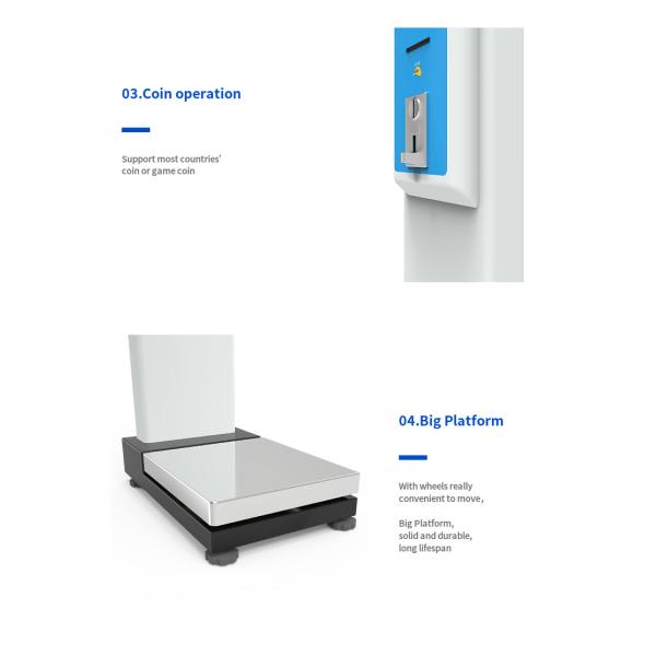 Customized Support CE ISO9001 Certified Medical Hospital Coin Operated Height Weight BMI Scale
