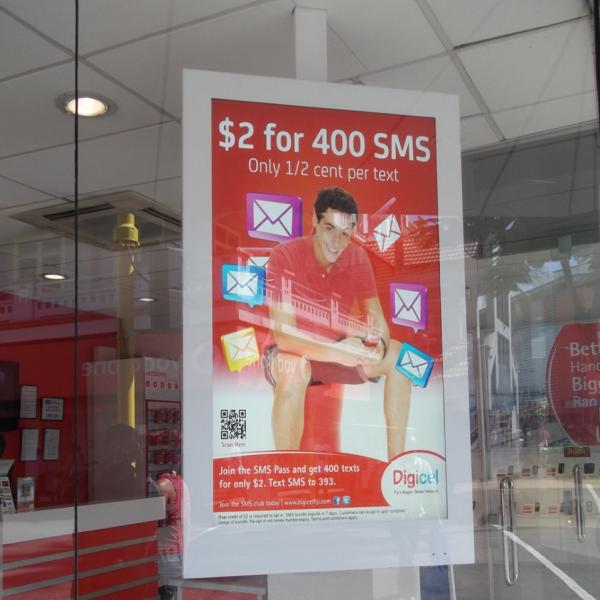 Double Sided Hanging LCD Poster Display Advertising Digital Signage Kiosk
