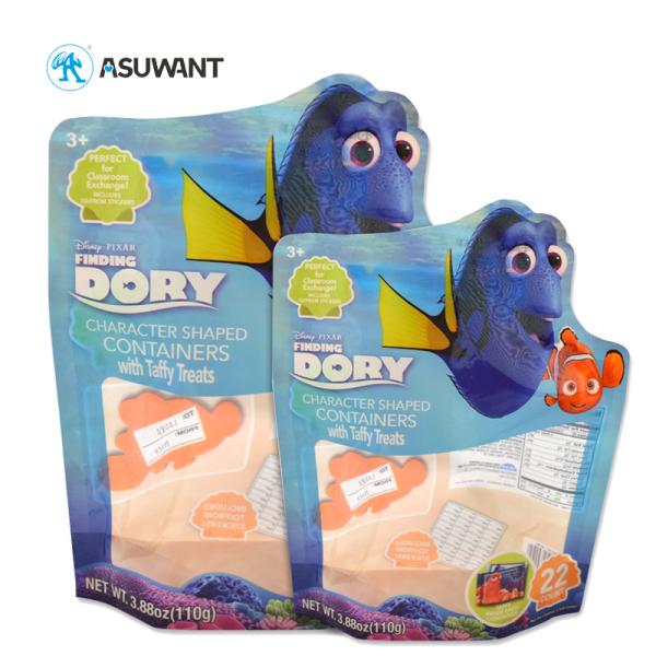 Small Heat Sealing Sachet Fish Food Packaging Bags With Window Zipper