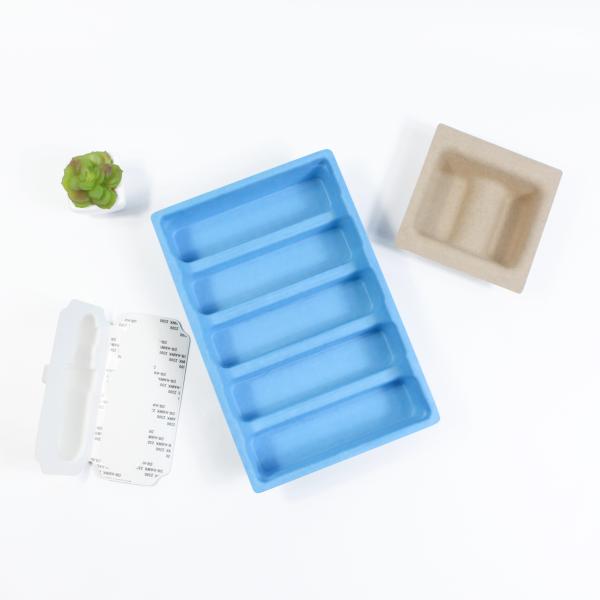 Paper Molded Pulp Tray Packaging Insert Biodegradable For Products Protection