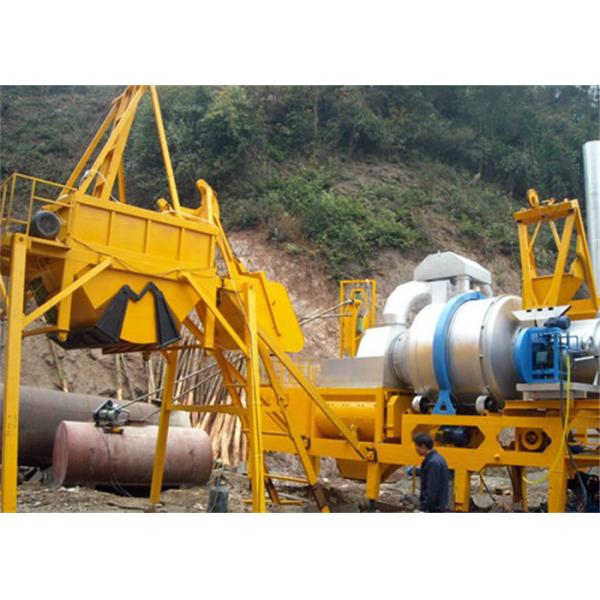 1000kgs Asphalt Output Mobile Asphalt Drum Mix Plant , 20TPH Asphalt Concrete Plant