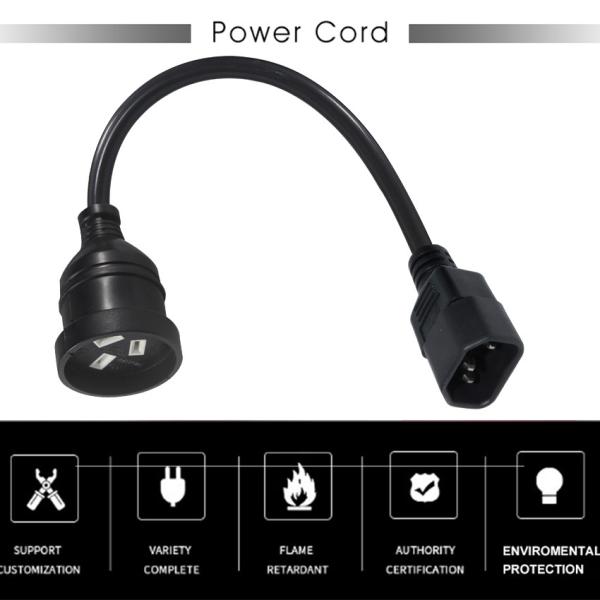 240V 3 Prong IEC 320 C14  Electric Power Cord For Smooth TV Connection In Australia