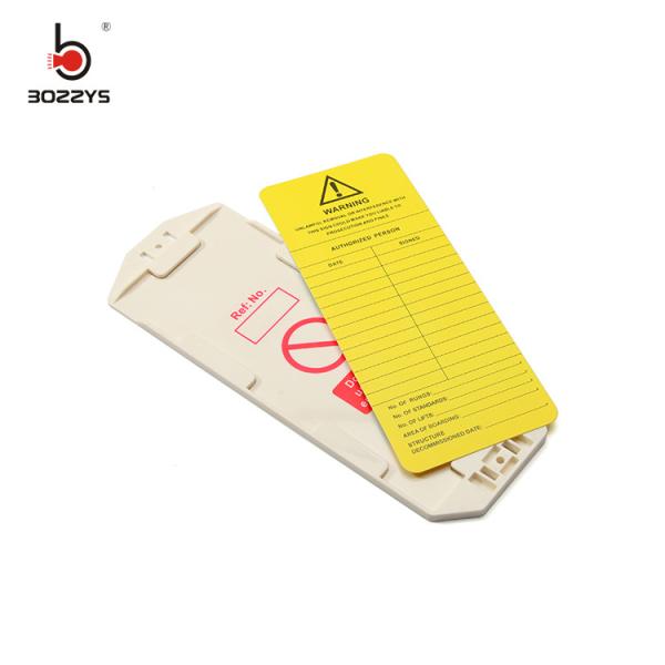 Scafftag tag holder with PVC rewritable double-sided cardboard