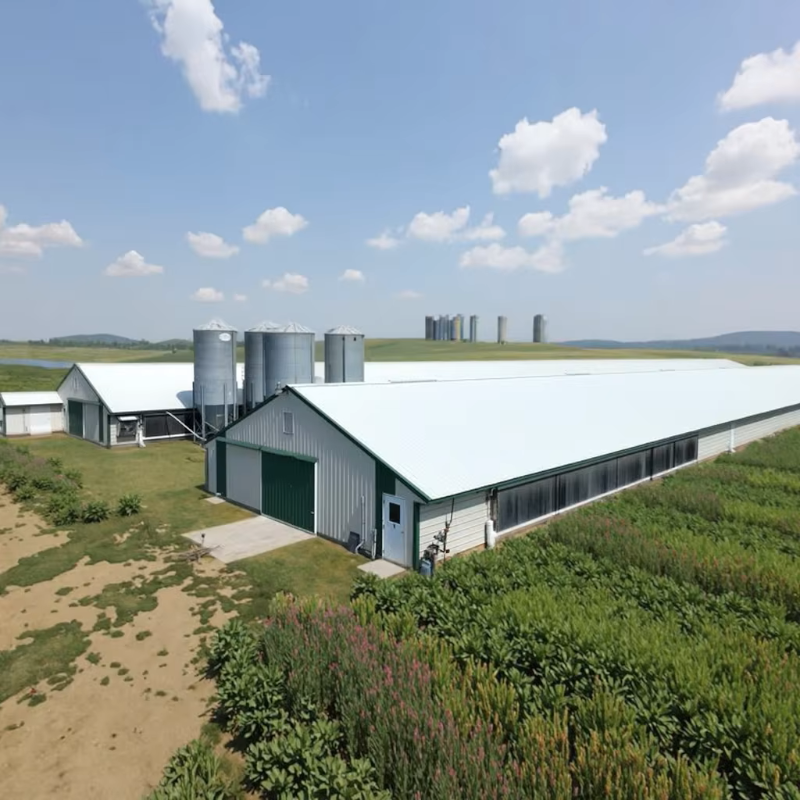 Custom Size Prefabricated Steel Structure Poultry Farm Building Shed JIS GB Standard