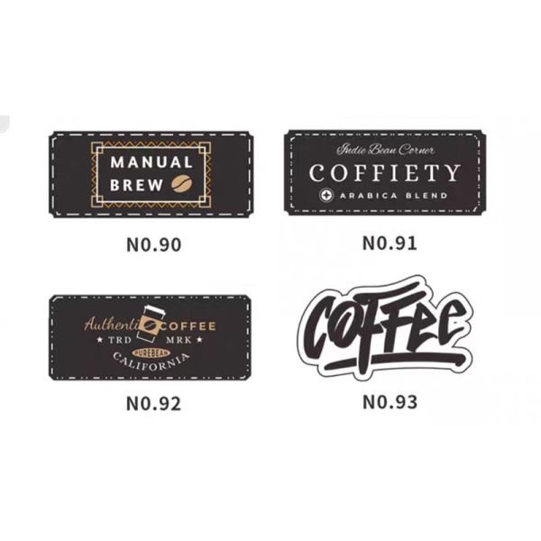 Die Cut Food Packaging Sticker for Coffee Paper Cup Logo Custom 60ml 80ml