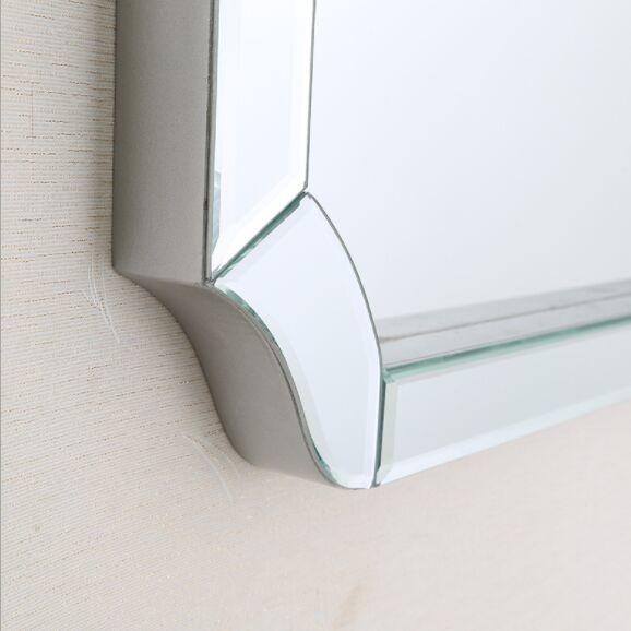 Water Proof Sliver Antiqued Glass Wall Mirror Customized Logo Available