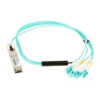 40G QSFP+ au câble à fibres optiques actif OM3 AOC LC d'évasion duplex de 4