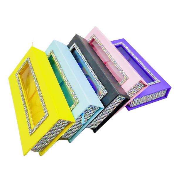 ODM OEM Magnet Gift Box Rhinestone False Eyelash Packaging With Drill