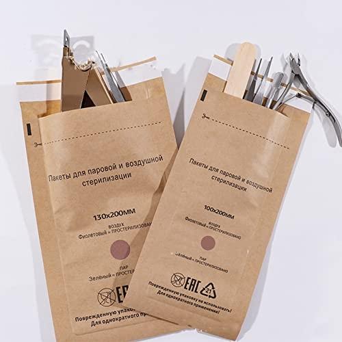 Nail Salon Tool Dry Heat Sterilizer Pouches 75*150mm Disposable Sterilization Bags Autoclave Sterilizer Paper Bags