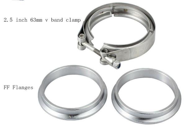 Ss304 3 Inch V Band Clamp 2mm Stainless Steel Exhaust Parts With Cnc Flanges
