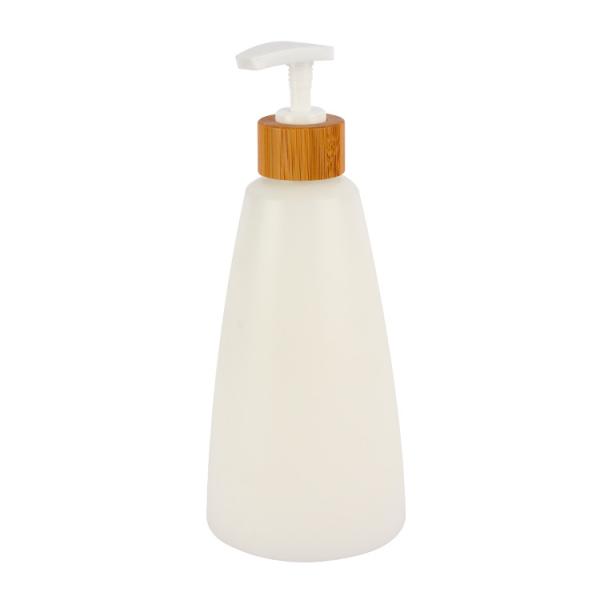 200ml 300ml 500ml 7oz 10oz 16oz Refillable Conical HDPE Lotion Bottle With Natural Bamboo