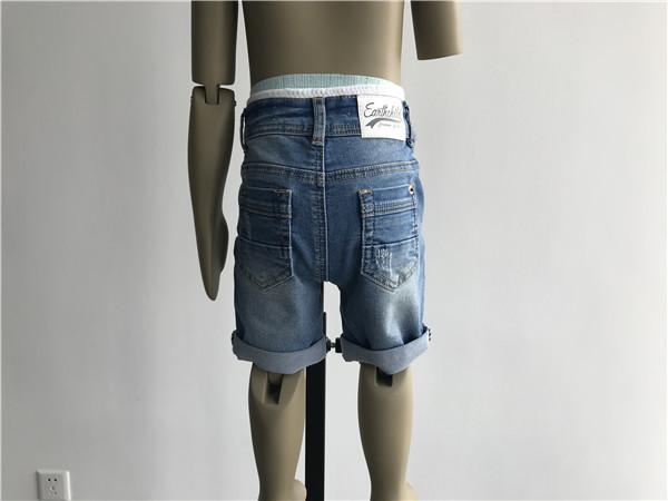 High Fashion Medium Wash Denim Jeans , Boys Ripped Denim Shorts TW78602 TW78603