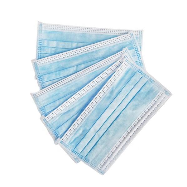 100% Melt - Down Nonwoven 3 Ply Disposable Face Mask Adjustbale Nose Clip