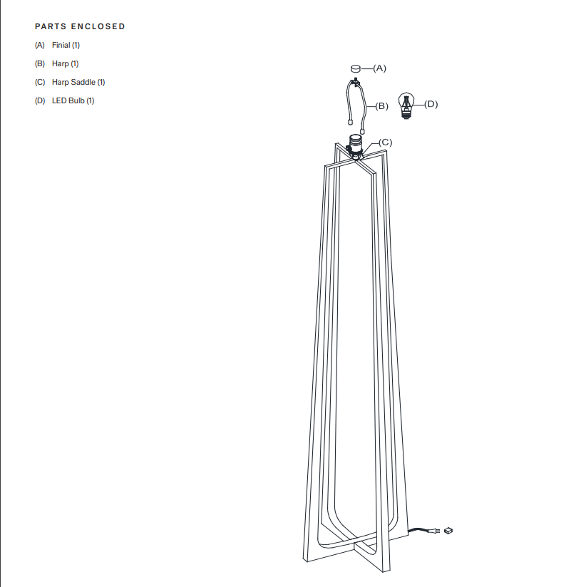Customized Modern Brass Floor Lamp with LED Light Source for Hotel and Home Decoration