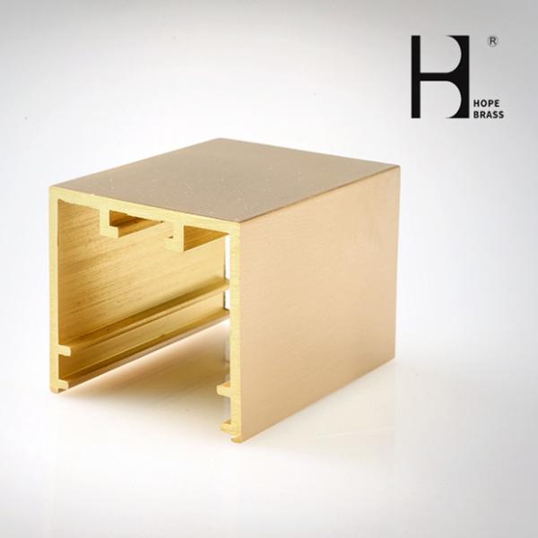 Expert Shining Golden Windows And Doors Copper Alloy Profiles Brass Extrusion Profile Decoration Customized Size Shape