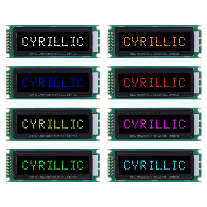 Cyrillic DFSTN Black Film 0801A Liquid Crystal Display Three Year Warranty LCM Display Module