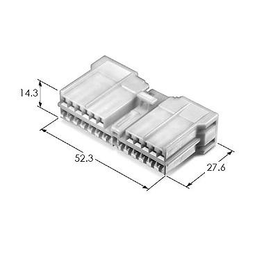 PBT Insulated Electrical Connectors MG654116 HSG Lance Locking Durable