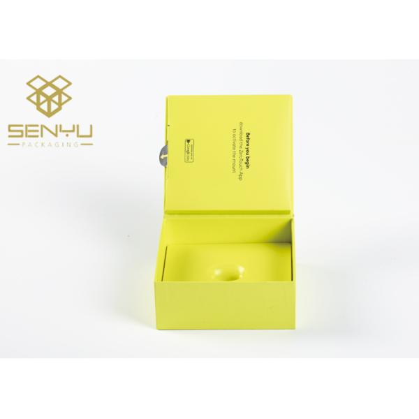 Book Shaped Paper Box Packaging 1200g Thickness Rigid With Plastic Tray