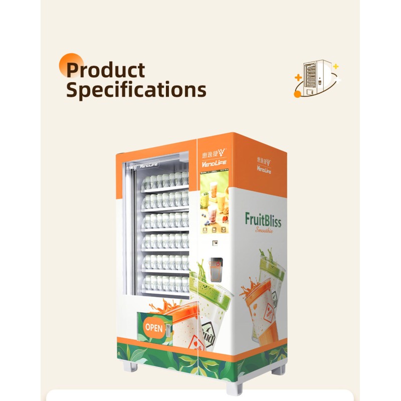 Vendlife Commercial Frozen Vending Machine With Elevator Delivery & Automatic Smoothie Function Wholesale OEM