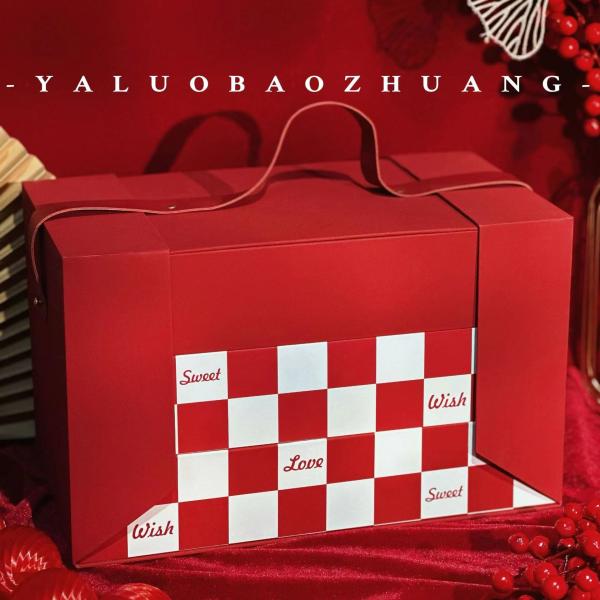 Caixa de embalagem rígida de chocolate de 3 níveis multiuso reutilizável com tampa